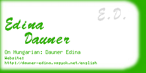 edina dauner business card